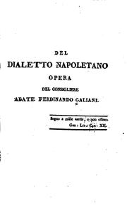 Cover of: Del dialetto napoletano
