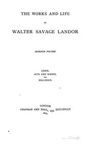 Cover of: The works and life of Walter Savage Landor.