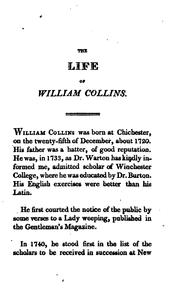 Cover of: The poetical works of William Collins.