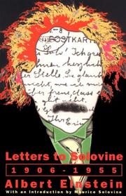 Cover of: Letters to Solovine: 1906-1955