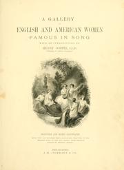 Cover of: A gallery of English and American women famous in song