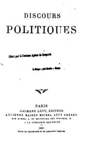 Cover of: Discours politiques, 1843-1846