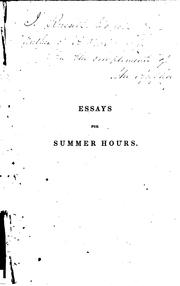 Cover of: Essays for summer hours