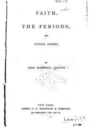 Cover of: Faith, The periods, and other poems
