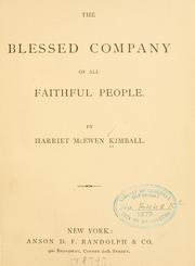 Cover of: The blessed company of all faithful people