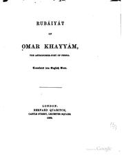 Cover of: Rubáiyát of Omar Khayyam by Omar Khayyam