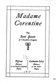 Cover of: Madame Corentine by René Bazin