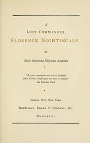 Cover of: A lost commander: Florence Nightingale