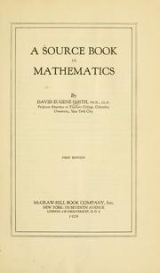 Cover of: A source book in mathematics