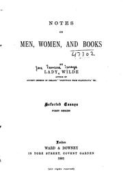 Cover of: Notes on Men, Women, and Books