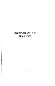 Cover of: Corporation finance