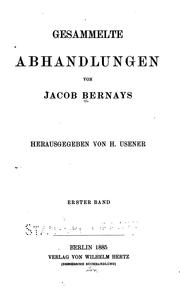Cover of: Gesammelte Abhandlungen