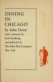 Cover of: Dining in Chicago