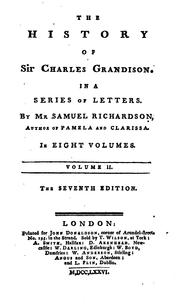 Cover of: The history of Sir Charles Grandison in a series of letters