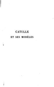 Cover of: Catulle et ses modules