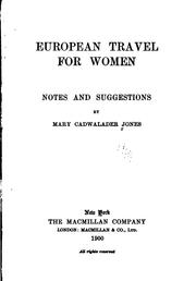 Cover of: European travel for women
