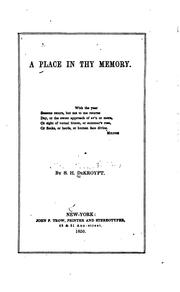 Cover of: A place in thy memory.
