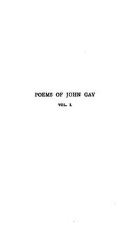 Cover of: The poetical works of John Gay