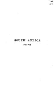 Cover of: History of South Africa, 1795-1834