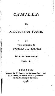 Cover of: Camilla: or, A picture of youth. by Fanny Burney