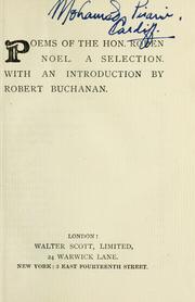 Cover of: Poems of the Hon. Roden Noel.: A selection.