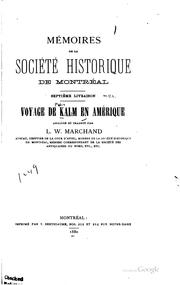 Cover of: Voyage de Kalm en Amérique by Kalm, Pehr