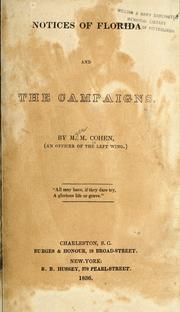 Cover of: Notices of Florida and the campaigns