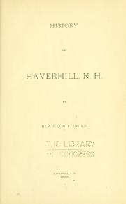 Cover of: History of Haverhill, N.H