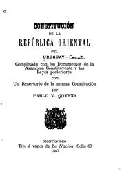 Cover of: Constitución de la República Oriental del Uruguay