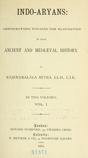 Cover of: Indo-Aryans by Mitra, Rājendralāla Raja