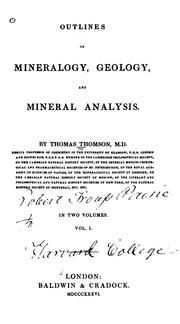 Cover of: Outlines of mineralogy, geology, and mineral analysis.