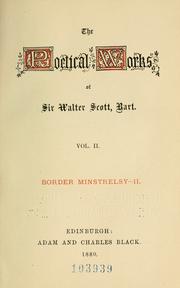 Cover of: The poetical works of Sir Walter Scott, bart. ... by Sir Walter Scott