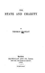 Cover of: The state and charity