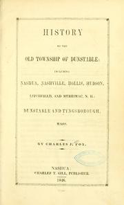 Cover of: History of the old township of Dunstable by Fox, Charles J.