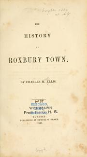 Cover of: The history of Roxbury town
