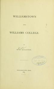 Cover of: Williamstown and Williams College