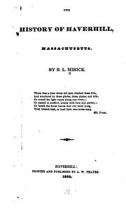 Cover of: The history of Haverhill, Massachusetts. by Benjamin L. Mirick