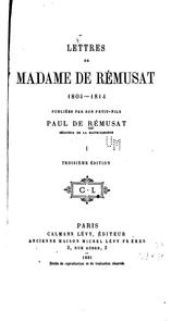 Cover of: Lettres de Madame de Rémusat, 1804-1814.