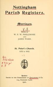 Cover of: Nottingham parish registers.