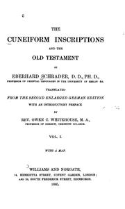 Cover of: The cuneiform inscriptions and the Old Testament