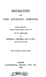 Cover of: Socrates and the Socratic schools