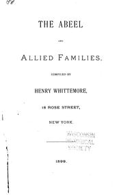 Cover of: The Abeel and allied families