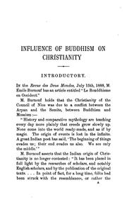 Cover of: The influence of Buddhism on primitive Christianity