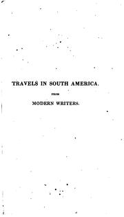 Cover of: Travels in South America.