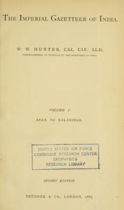 Cover of: Imperial gazetteer of India: Vol 1 Abar to Balasinor