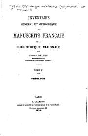 Cover of: Inventaire géneral et méthodique des manuscrits français de la Bibliothèque nationale