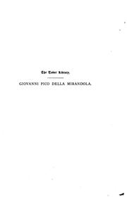 Cover of: Giovanni Pico della Mirandola: his life