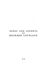 Cover of: Songs and sonnets