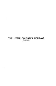 Cover of: The Little Colonel's holidays