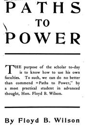 Cover of: Paths to power by Floyd Baker Wilson